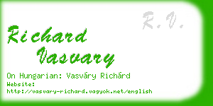 richard vasvary business card
